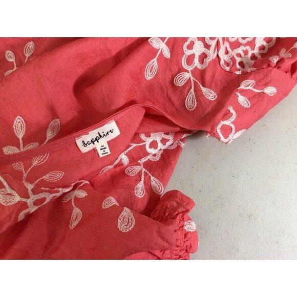 Sapphire Embroidered Blouse Womens Medium New - Picture 5 of 8